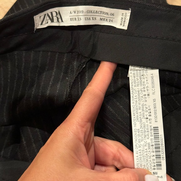 ZARA PINSTRIPE PANTS WITH SKIRT SIZE XS - Picture 13 of 16
